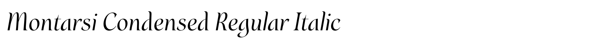 Montarsi Condensed Regular Italic image